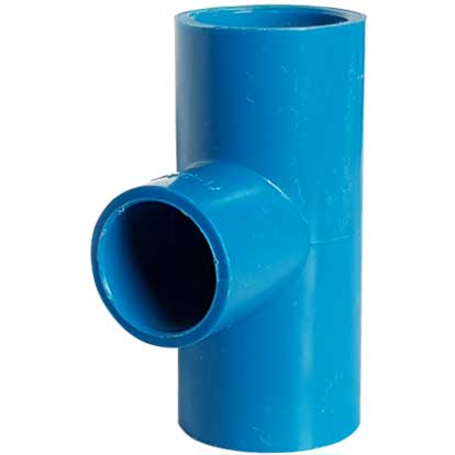 In-House Blue PVC Tee Reducer