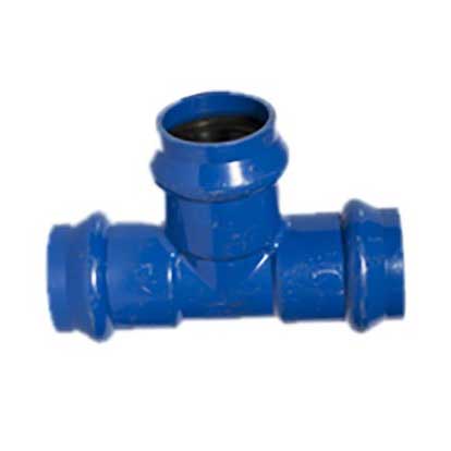 Pressurized Blue PVC Tee